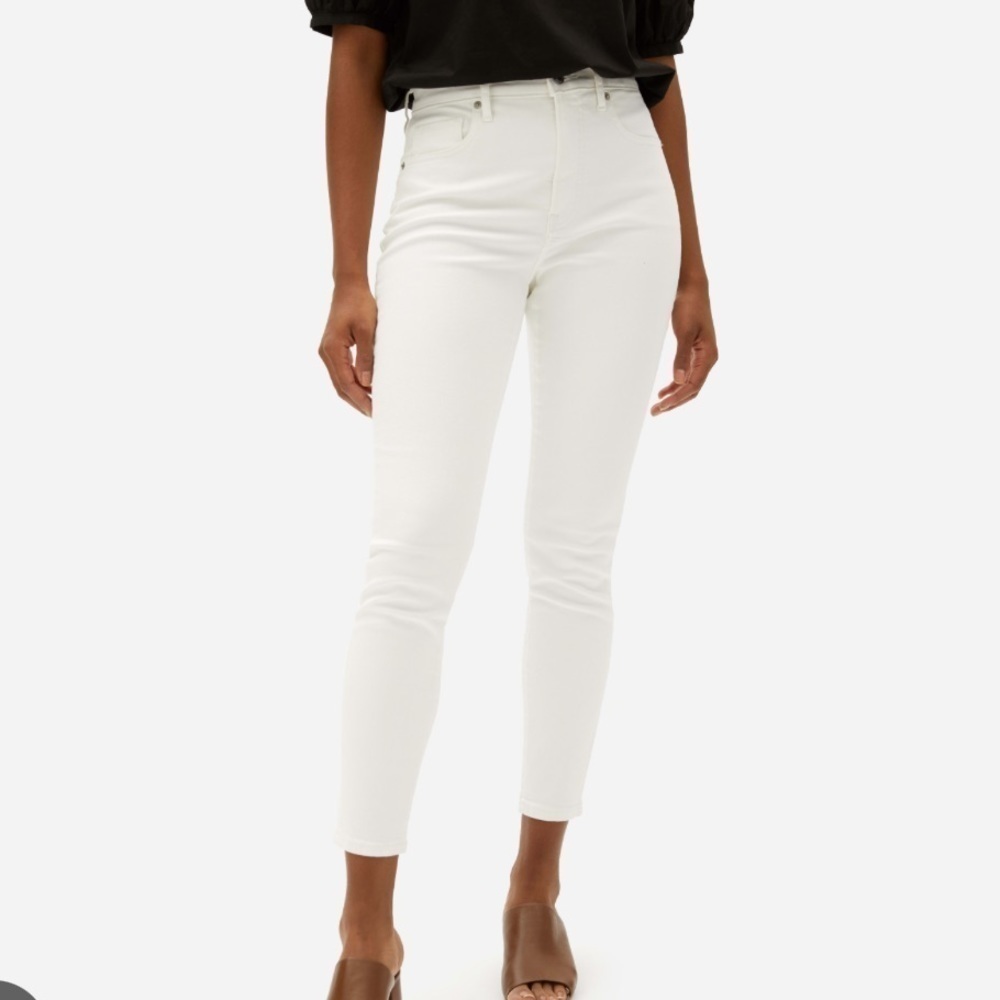 Everlane High-Rise White Skinny Jeans